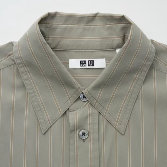 Uniqlo U Draped Striped Shirt - Picture 2 of 4